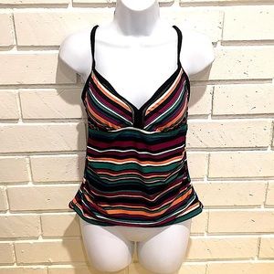 Kona Sol Multi Stripe Tankini S